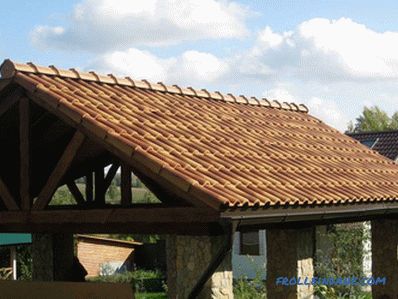 Kako pokriti krov sjenice - izbor krovova (+ fotografije)