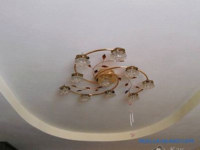 Kako objesiti luster na strop (na kuku, sa šipkom) + fotografija