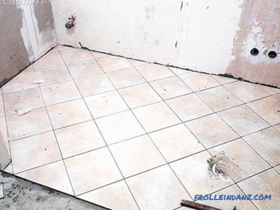 Polaganje keramičkih pločica čini se na zidovima, na podu