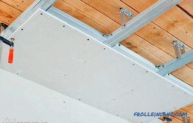 Kako izravnati strop sa gipsanom pločom - izravnavanje stropa sa suhozidom