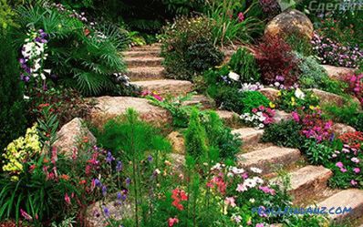 Do-it-yourself vrt stubište - raspored neravnih površina + crteži