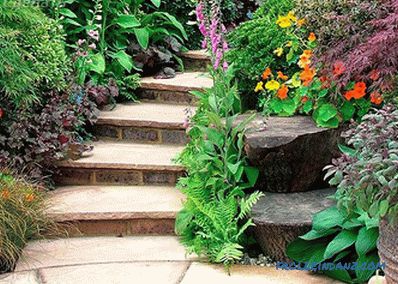 Do-it-yourself vrt stubište - raspored neravnih površina + crteži
