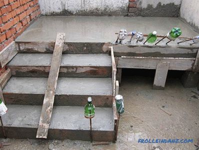 Monolitno stepenište radi sami - armirano betonsko stepenište (+ fotografije)