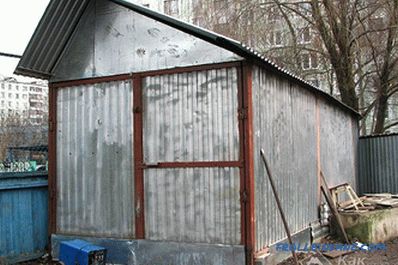 Garaža od valovitog DIY