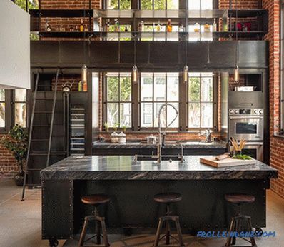 Kuhinja u stilu potkrovlja - 100 ideja za interijer sa fotografijama