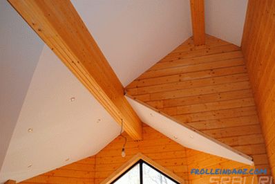 Kako obložiti strop u drvenoj kući - najbolja rješenja