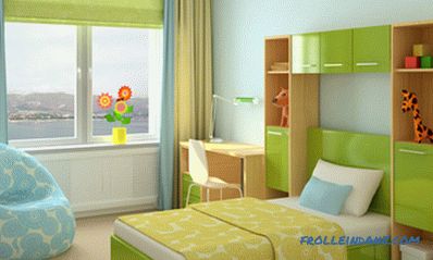 Pistacija boje u unutrašnjosti - kuhinja, dnevni boravak ili spavaća soba i kombinacija s drugim bojama