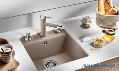 Kameni sudoper za kuhinju - za i protiv različitih vrsta