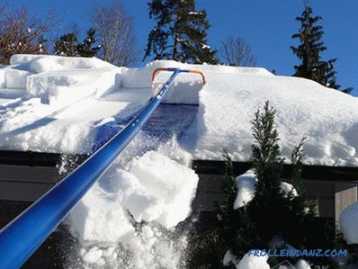 Kako ukloniti snijeg s krova vlastitim rukama