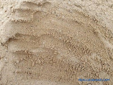 Koji je pijesak potreban za temelje